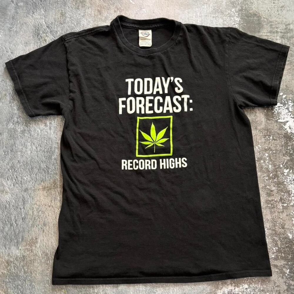 Vintage Marijuana T Shirt. Record Highs Weed. Size Medium